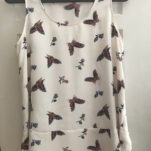 LOFT tank with ruffle